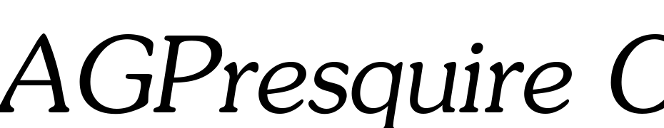 AGPresquire Oblique Yazı tipi ücretsiz indir